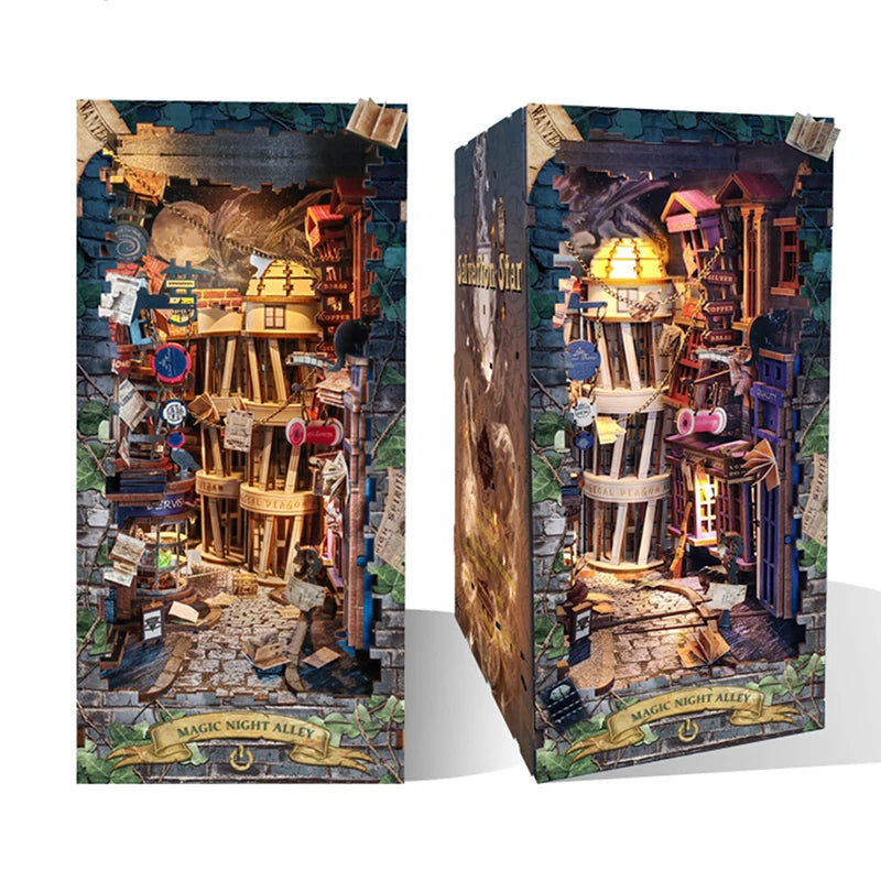 Magic Night Alley SQ16 DIY Wooden Book Nook