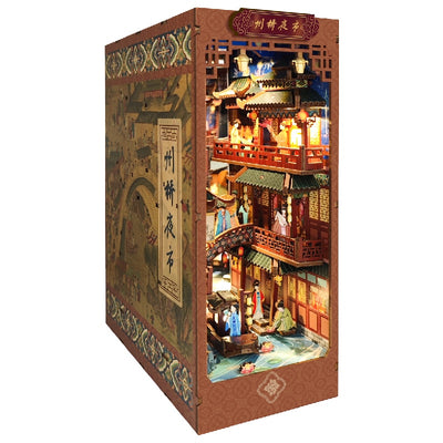 Chinese Ancient Night Market SQ10 DIY Wooden Book Nook