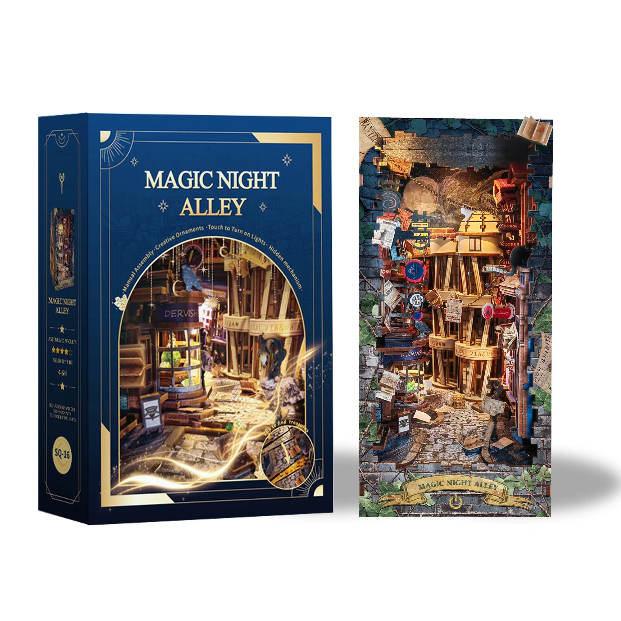 Magic Night Alley SQ16 DIY Wooden Book Nook